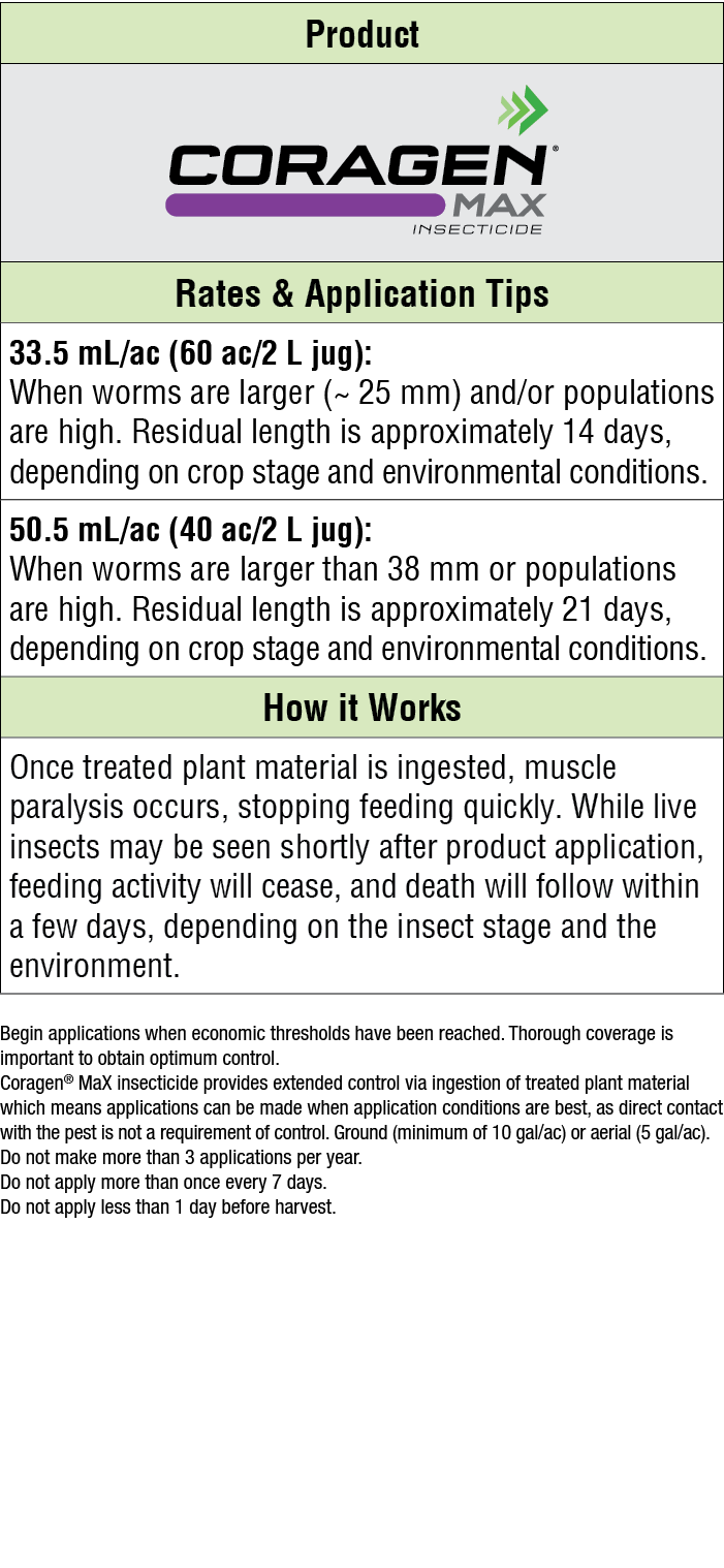  Begin applications when economic thresholds have been reached. Thorough coverage is important to obtain optimum cont...